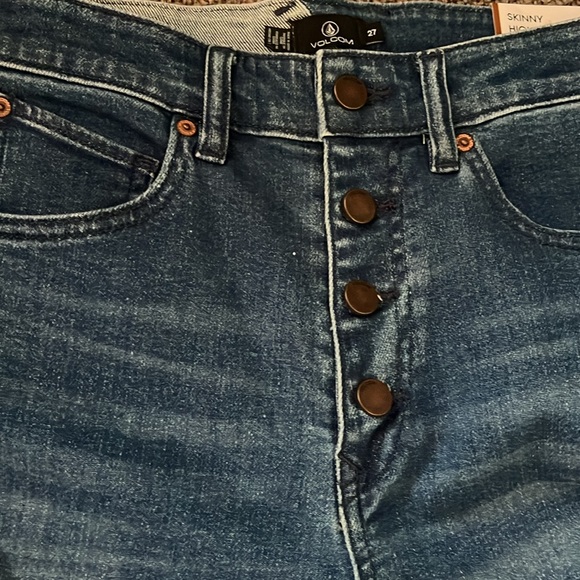 Volcom super stoned high rise skinny button fly jeans - Picture 5 of 9